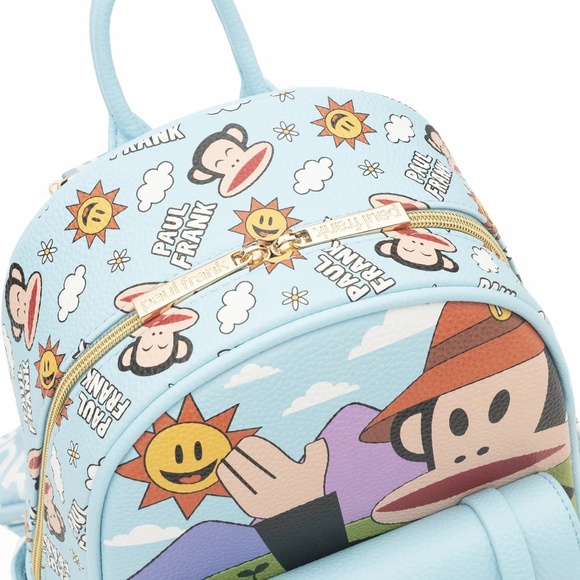 NEW WondaPop x Paul Frank Monkey Bag Vegan Leather Mini Fashion Backpack - Picture 8 of 10